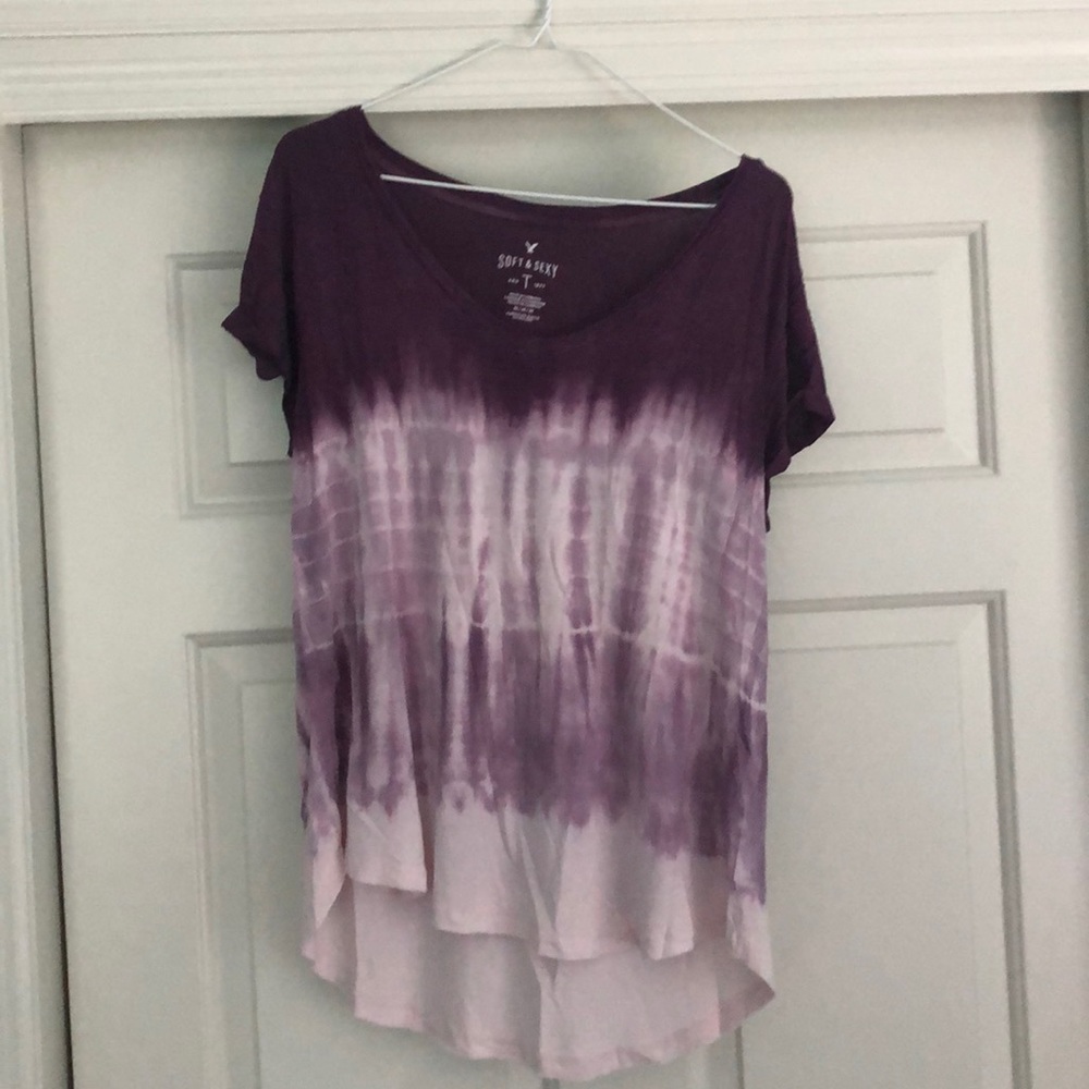 American eagle purple tie dye T-shirt (size M)